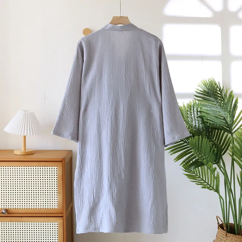 Unisex-Bademantel aus Bambus-Baumwoll-Gaze
