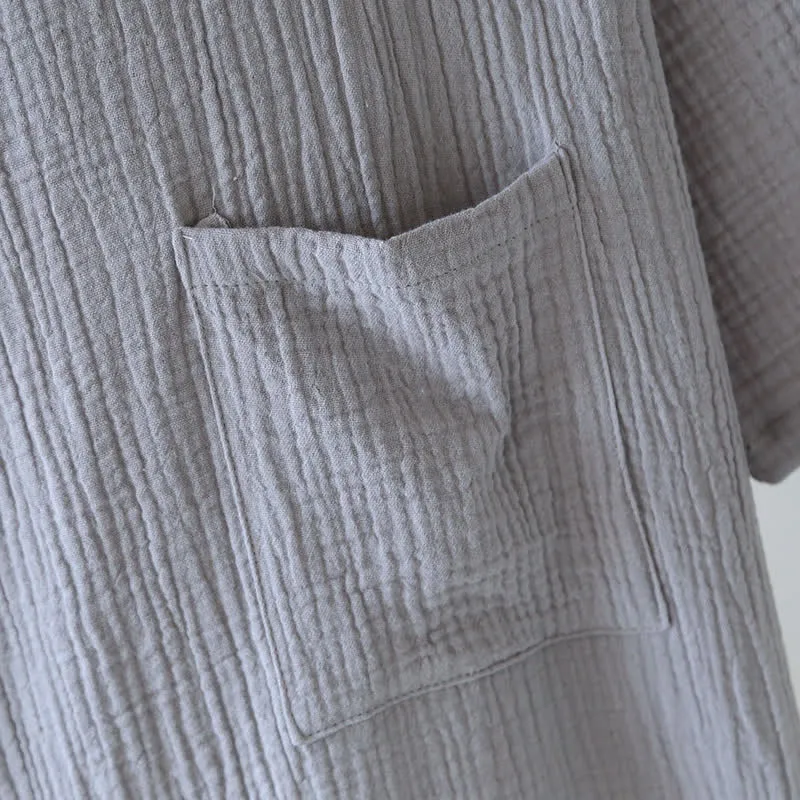 Unisex-Bademantel aus Bambus-Baumwoll-Gaze