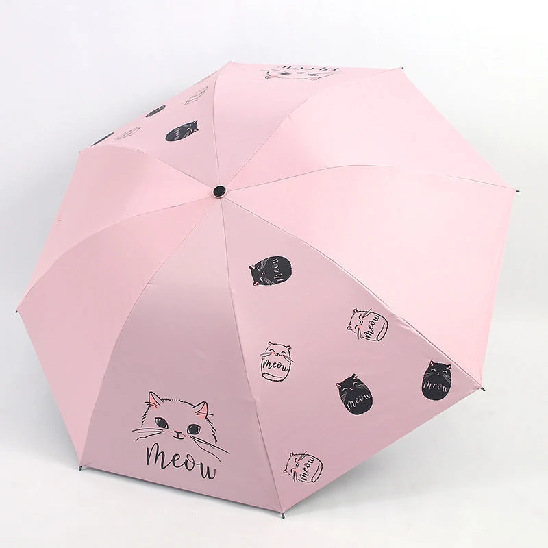 Dameparaply med leken kattedesign Luvikno