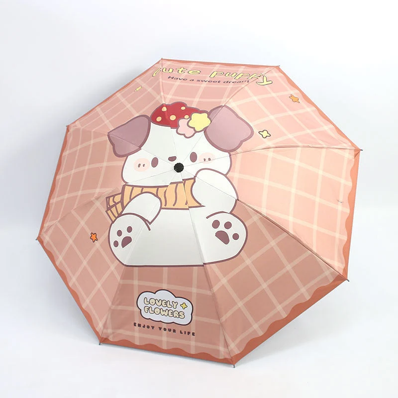 Kvinnes Kawaii Sammenleggbar Paraply Luvikno