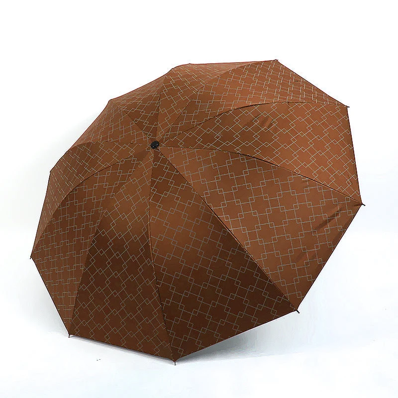 Kvinnenes sammenleggbare paraply med moderne geometrisk mønster Luvikno