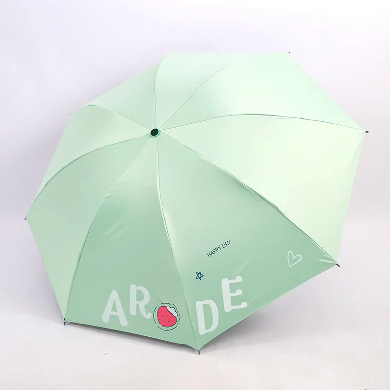 Kvinnens sammenleggbare paraply med lystig design Luvikno