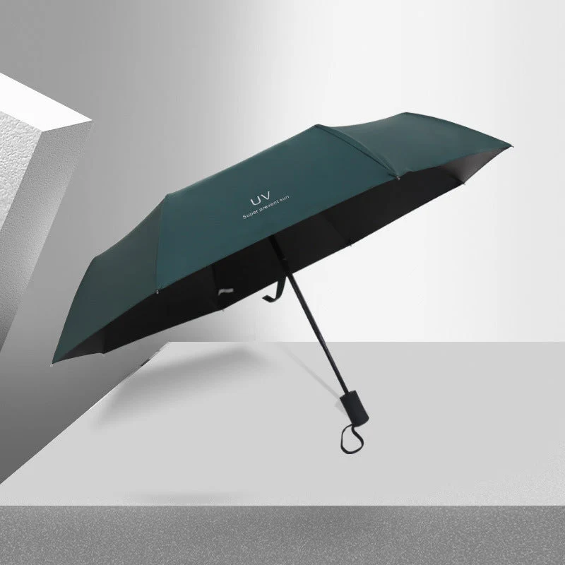 Kvinne Falt Paraply med Elegant Fjærdesign Luvikno