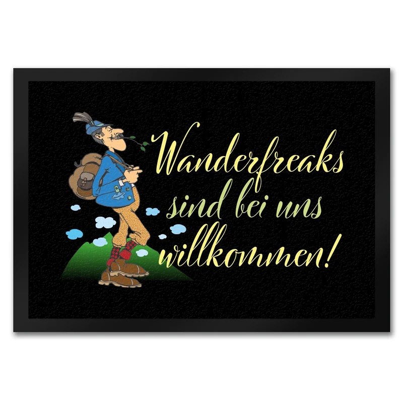 Wanderfreaks sind bei uns willkommen Fußmatte in 35x50 cm