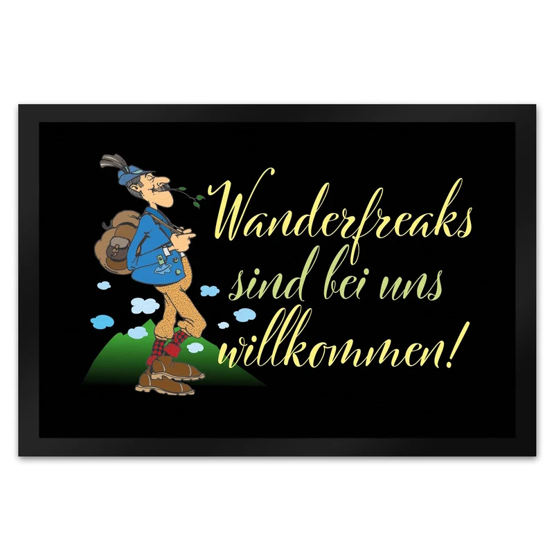 Wanderfreaks sind bei uns willkommen Fußmatte in 35x50 cm