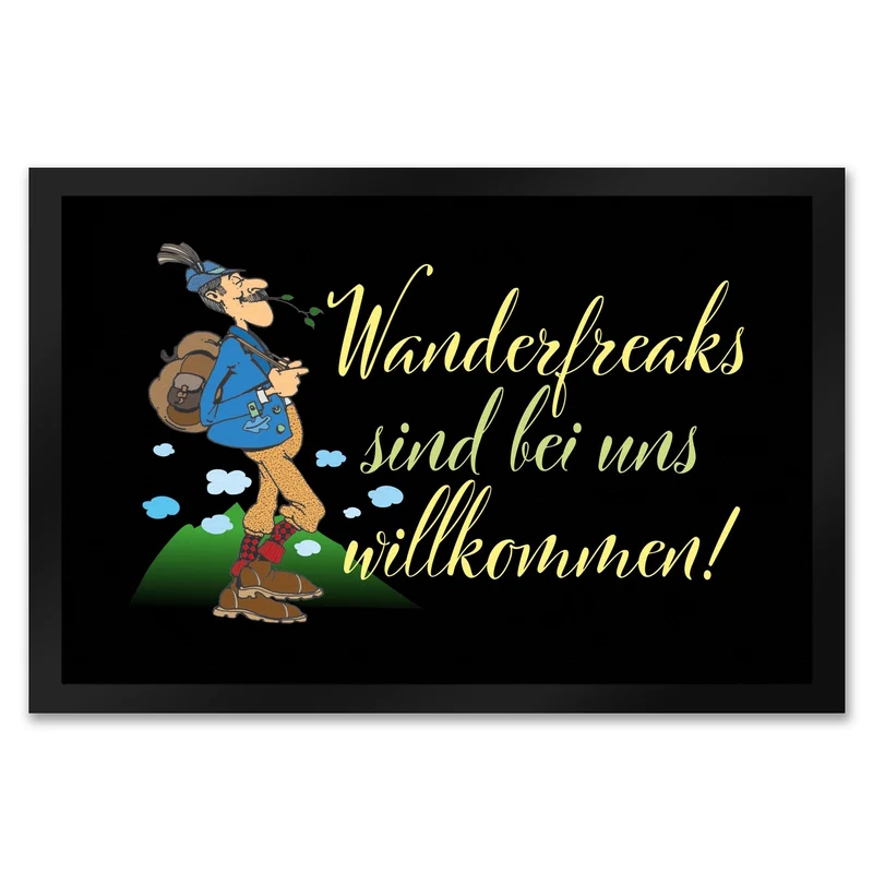 Wanderfreaks sind bei uns willkommen Fußmatte in 35x50 cm