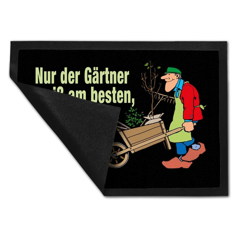 Der Gärtner weiß, was ihm blüht! Fußmatte in 35x50 cm