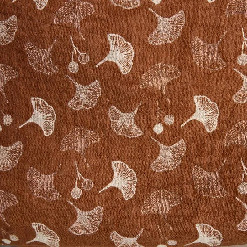 Zweifarbiger Kimono-Bademantel aus Ginkgo-Baumwollgaze