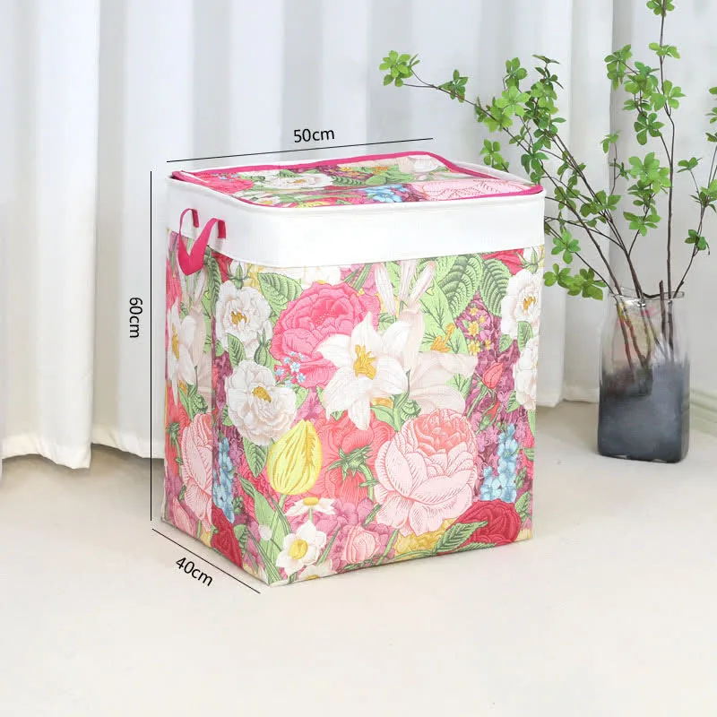 Aufbewahrungstasche mit Reißverschluss und Blumenblättern