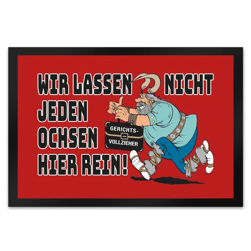 Gerichtsvollzieher nicht willkommen hier Fußmatte in 35x50 cm