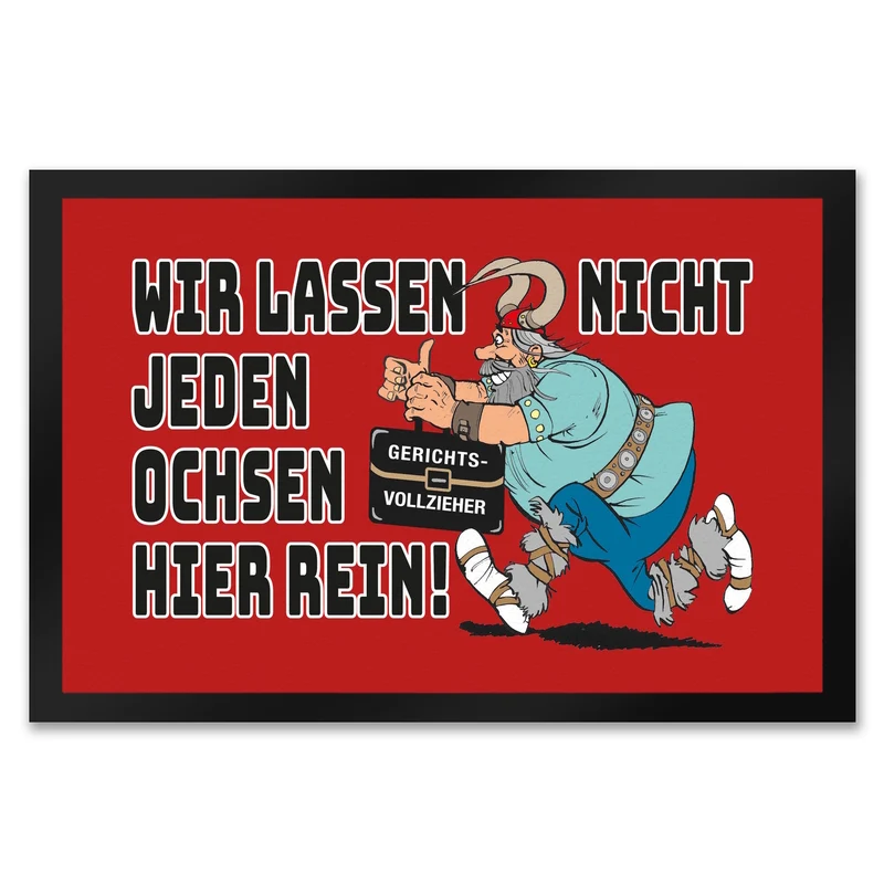 Gerichtsvollzieher nicht willkommen hier Fußmatte in 35x50 cm