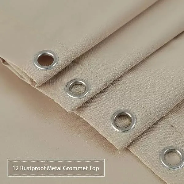 Garvee Tenda Doccia Impermeabile con Magneti e Occhielli Metallici per Bagno e Hotel, Microfibra Lavabile, Taglie Varie, Toni Neutri