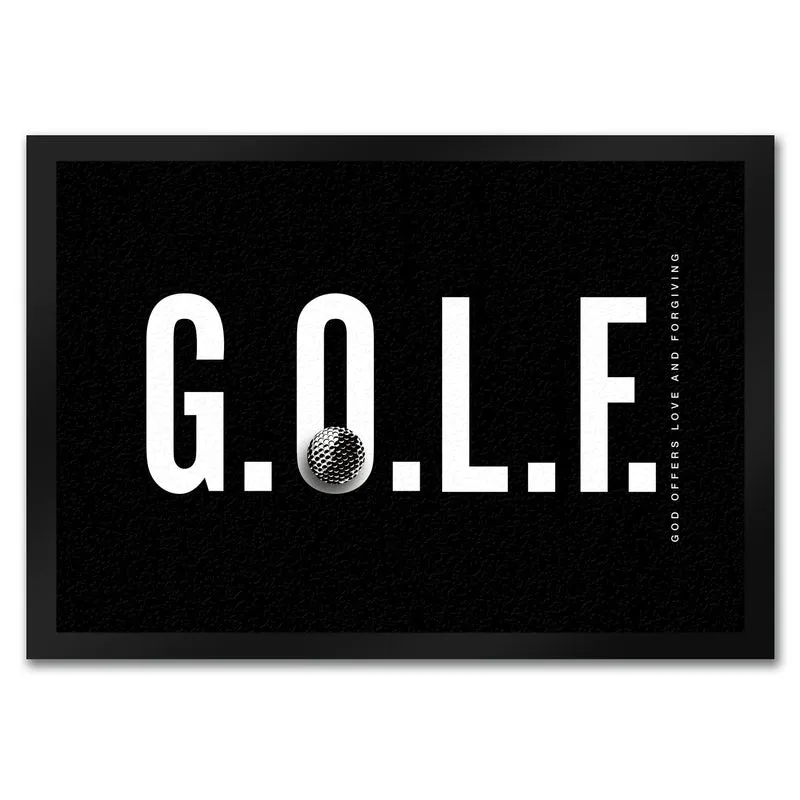 Golf. God offers love and forgiving Fußmatte in 35x50 cm