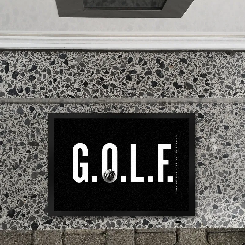 Golf. God offers love and forgiving Fußmatte in 35x50 cm