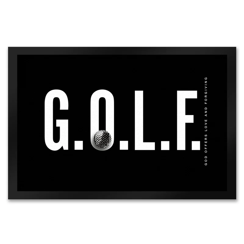 Golf. God offers love and forgiving Fußmatte in 35x50 cm
