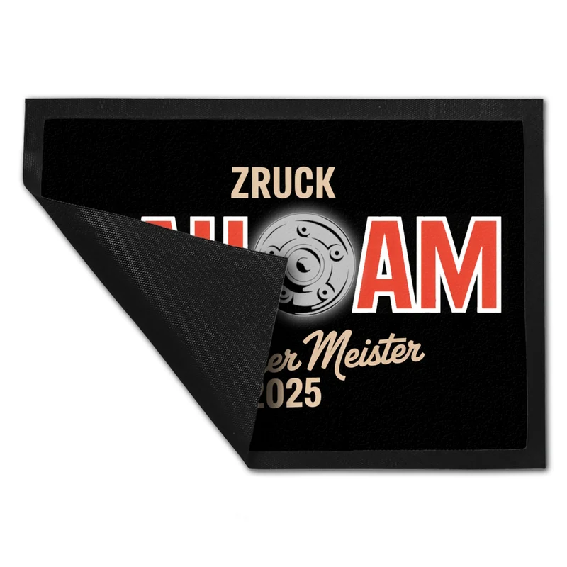 München Deutscher Meister 2025 Fußmatte in 35x50 cm - zruck dahoam