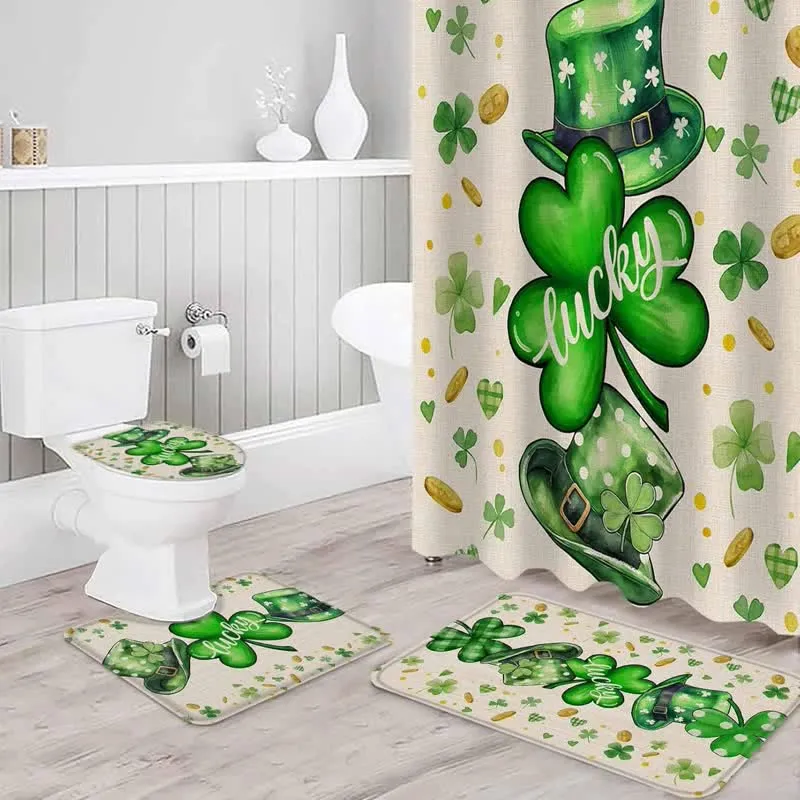 Wasserfester Duschvorhang zum St. Patrick's Day