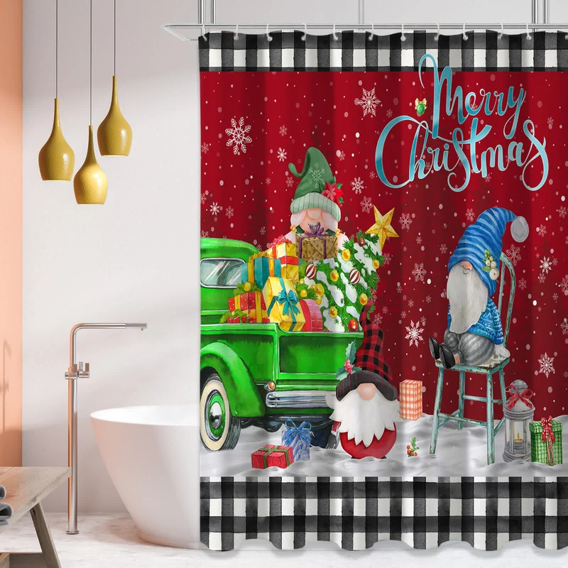 Weihnachts-Anti-Schimmel-wasserdichter Duschvorhang