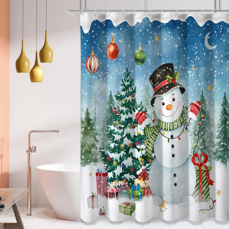 Weihnachts-Anti-Schimmel-wasserdichter Duschvorhang