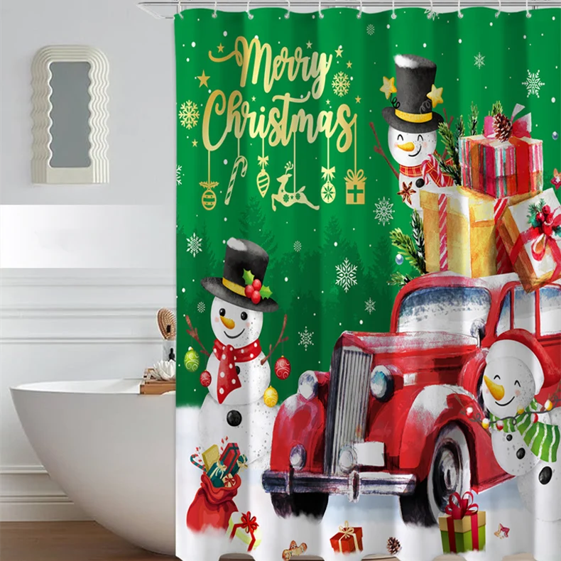 Weihnachts-Anti-Schimmel-wasserdichter Duschvorhang