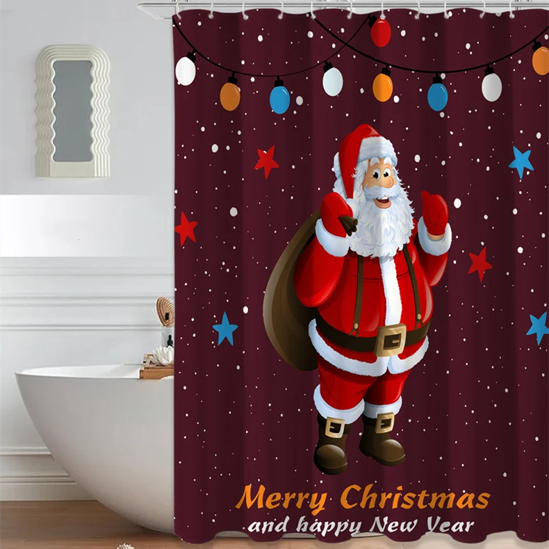 Weihnachts-Anti-Schimmel-wasserdichter Duschvorhang