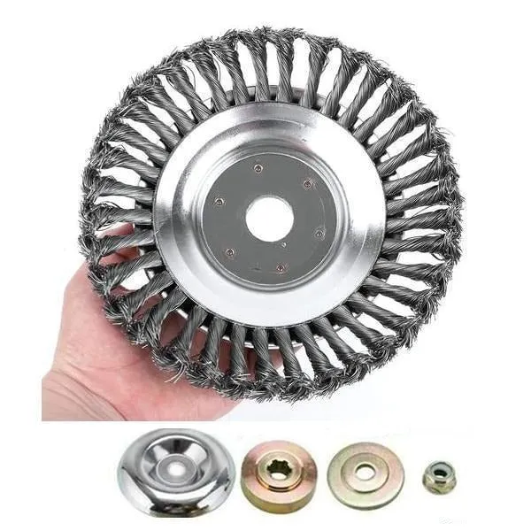 SteelTwist Ugressbørste – 360° Kantskjær i Flettet Stål (15 cm) | Luvikno