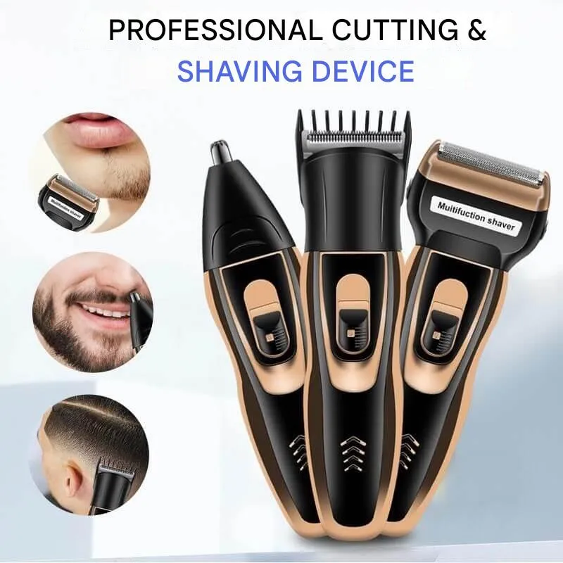 ProCare 3-i-1 Trimmer – Trådløs Skjeggtrimmer, Nesehårtrimmer og Barbermaskin | Luvikno