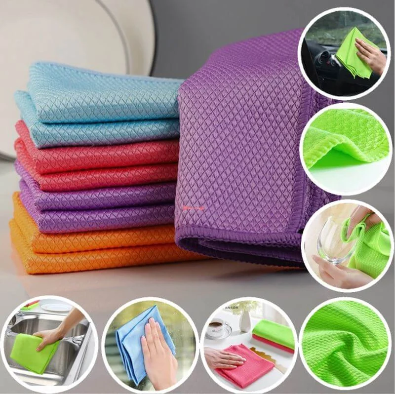 Soft Touch Wonder Cloth – Stripe-Free Rengjøring av Glass, Speil & Rustfritt Stål | Luvikno