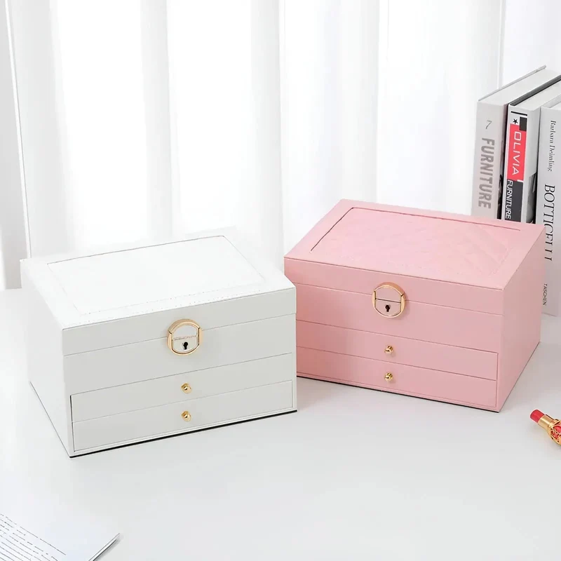 EleganceBox Luksus Smykkeskrin – Flerlagringsboks for Smykker | Luvikno