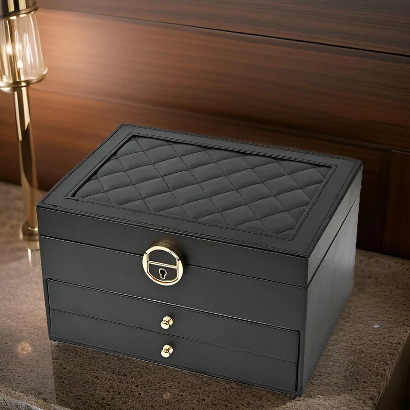 EleganceBox Luksus Smykkeskrin – Flerlagringsboks for Smykker | Luvikno