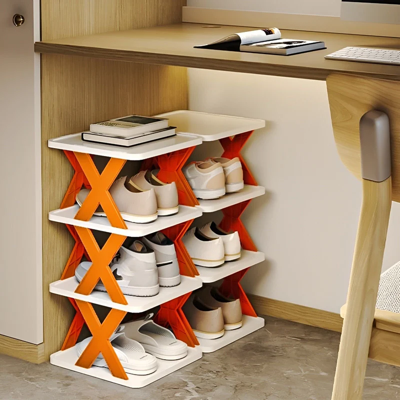 FlexiStack Skohylle – Sammenleggbar Multi-Sko Organizer for Små Plasser | Luvikno
