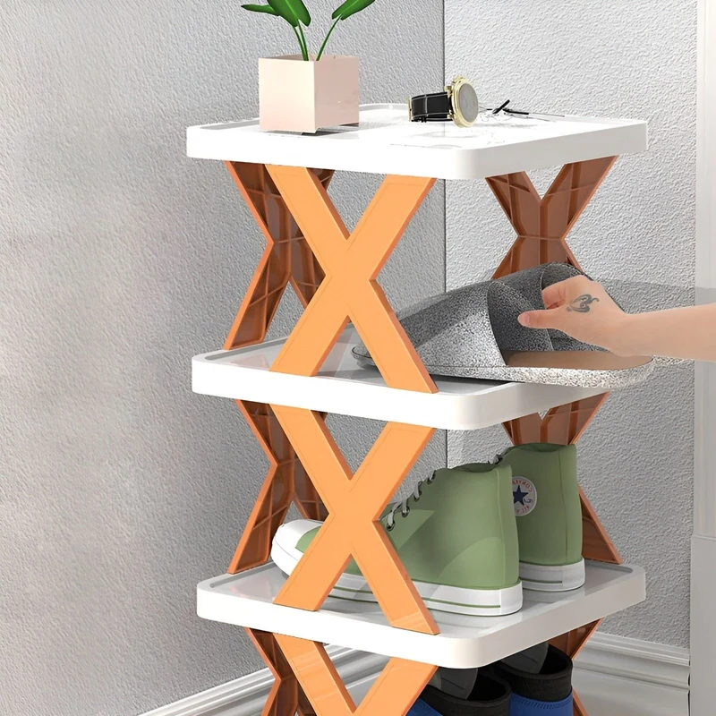 FlexiStack Skohylle – Sammenleggbar Multi-Sko Organizer for Små Plasser | Luvikno