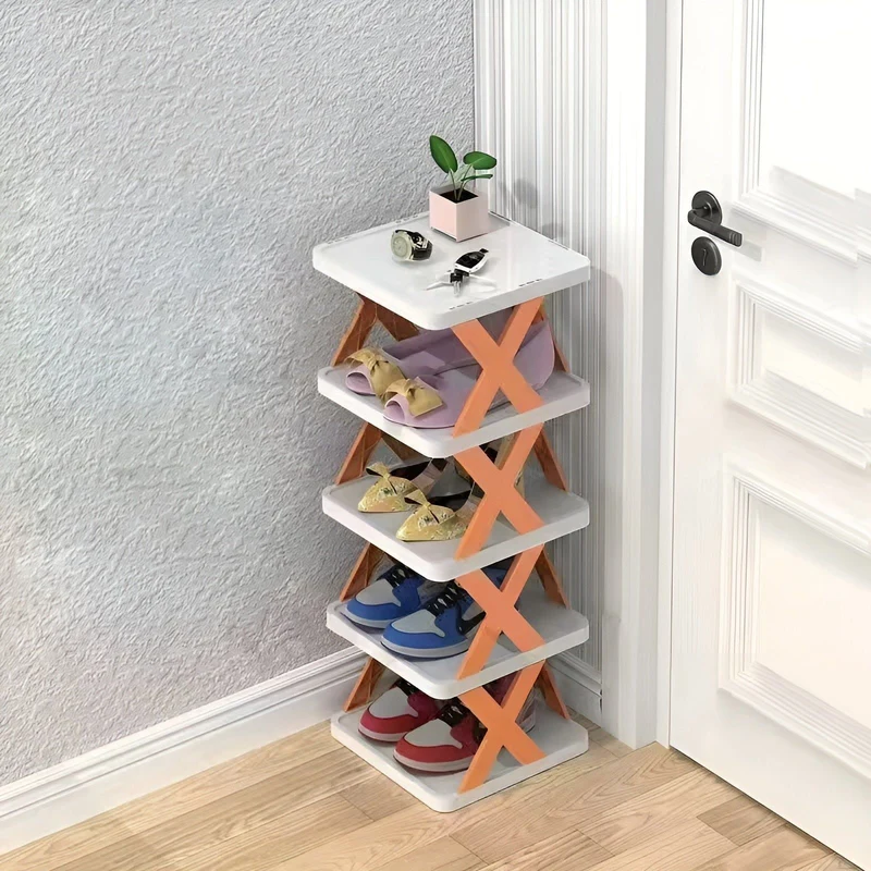 FlexiStack Skohylle – Sammenleggbar Multi-Sko Organizer for Små Plasser | Luvikno
