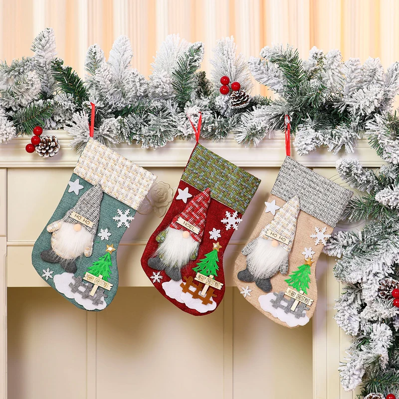 Decorative Holiday Gnome Stocking Stornfield