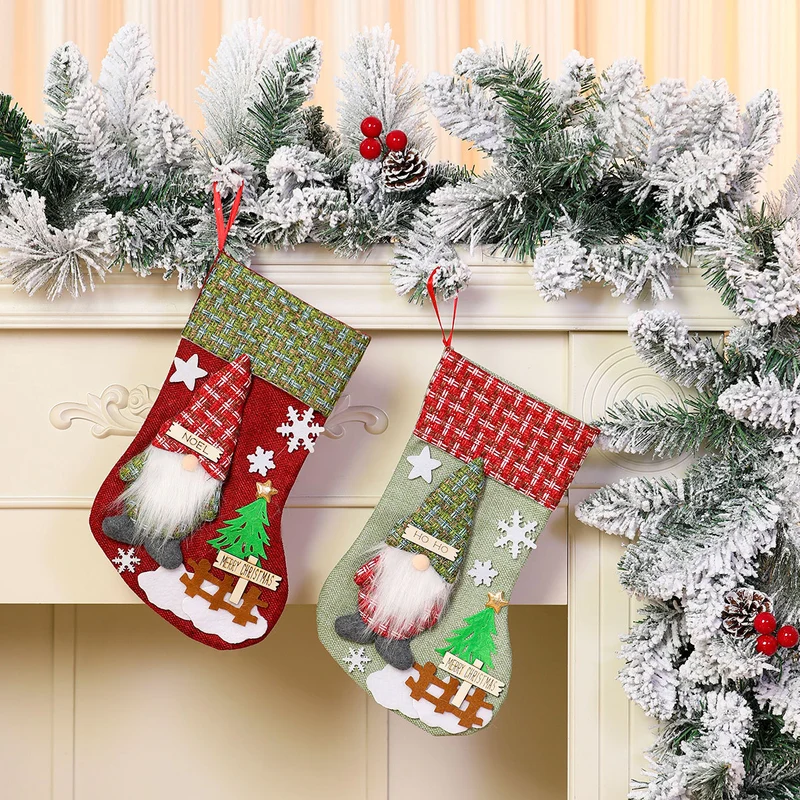 Decorative Holiday Gnome Stocking Stornfield