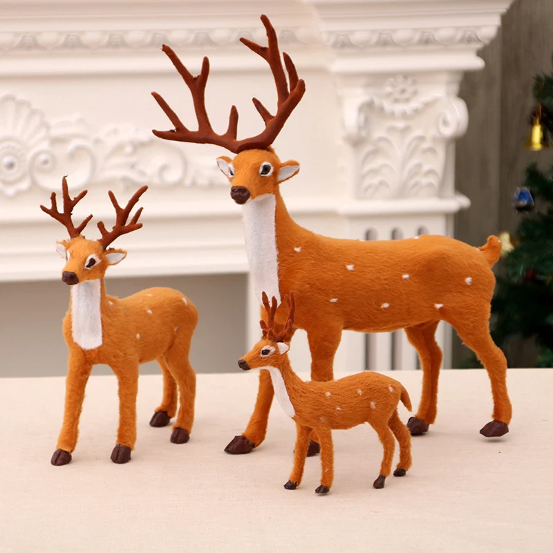 Decorative Felt Reindeer Figurine Set Stornfield