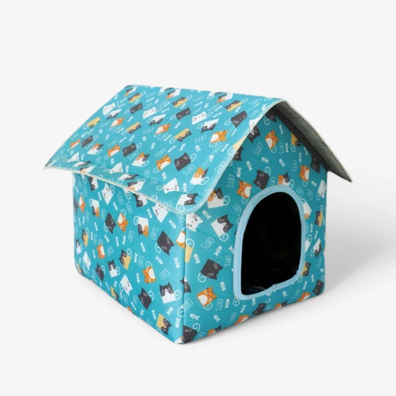 Weatherproof Animal House "CozyNest" for Cats and Small Dogs | Luvikno