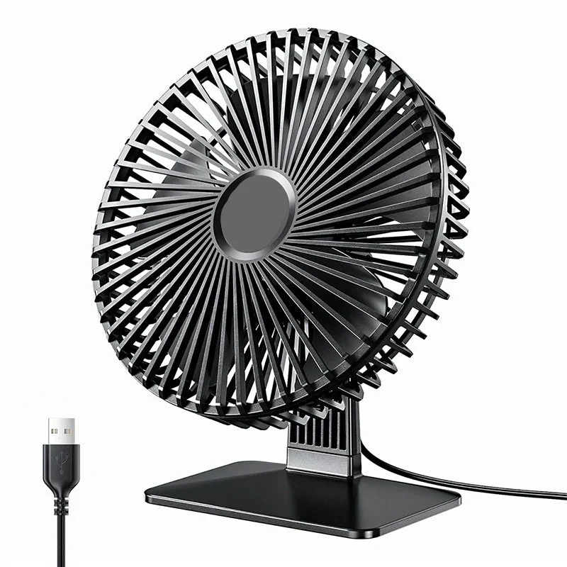 Mira Oscillerende USB Vifte – Stille, Kompakt & 4 Hastigheter for Skrivebord og Natthyller | Luvikno