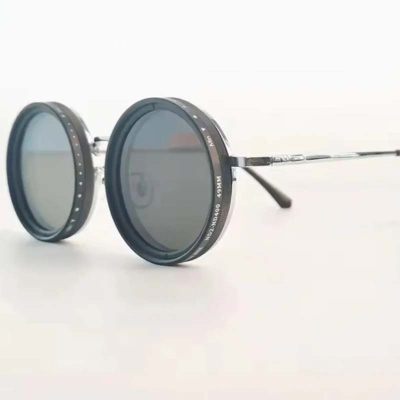 VisionRound Polariserte Solbriller – Unisex Retro Design med Justerbart Lysfilter | Luvikno