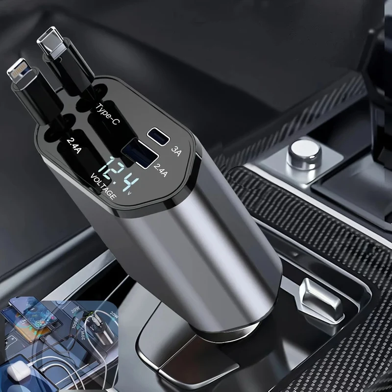 Foldbar billader med USB-C og USB-A – 120W hurtiglading | Luvikno
