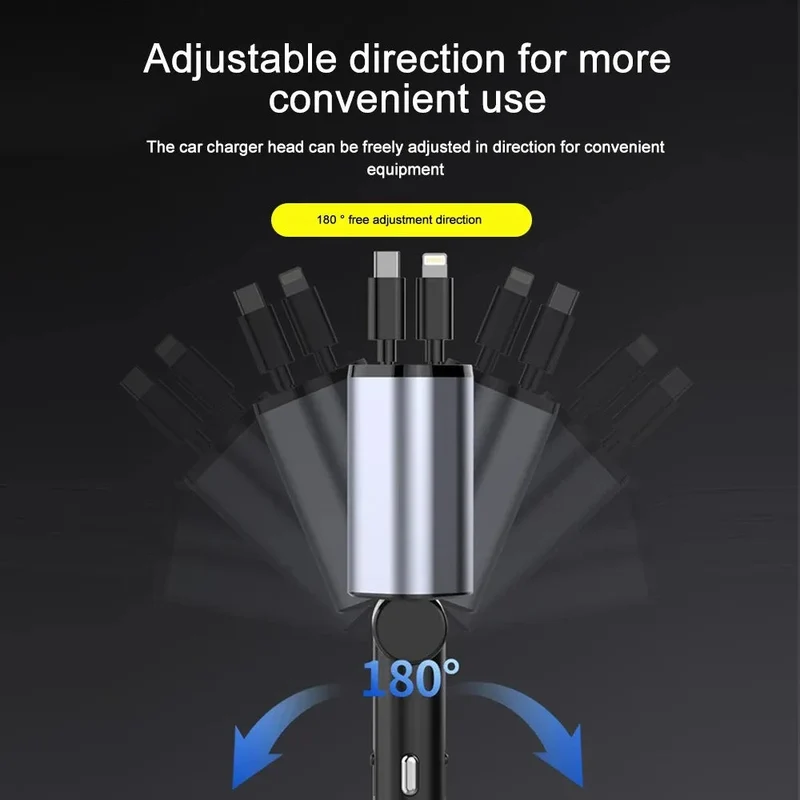 Foldbar billader med USB-C og USB-A – 120W hurtiglading | Luvikno