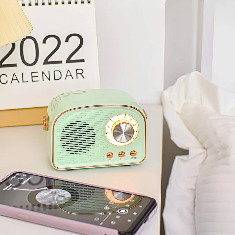 SoundRetro Bluetooth-høyttaler – Trådløs vintage-høyttaler med dyp lyd og retro design | Luvikno