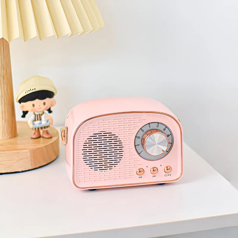 SoundRetro Bluetooth-høyttaler – Trådløs vintage-høyttaler med dyp lyd og retro design | Luvikno