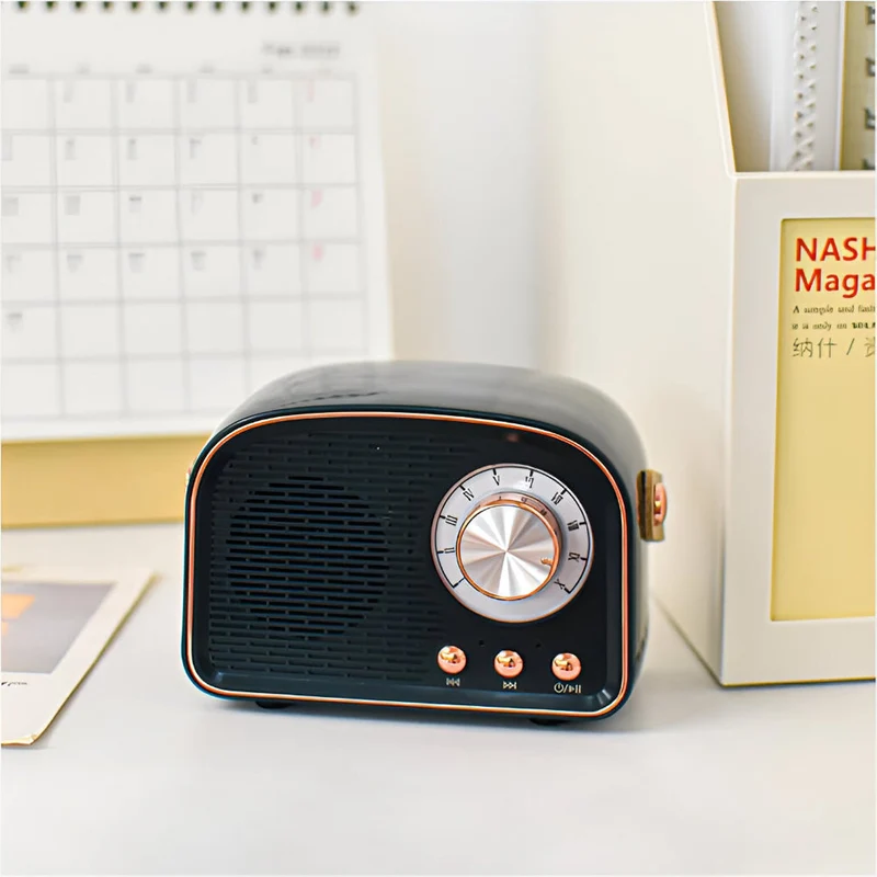 SoundRetro Bluetooth-høyttaler – Trådløs vintage-høyttaler med dyp lyd og retro design | Luvikno