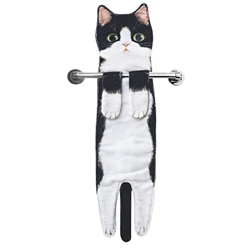 Handtuch mit Katzenmotiv zum Aufhängen für Küche und Bad
