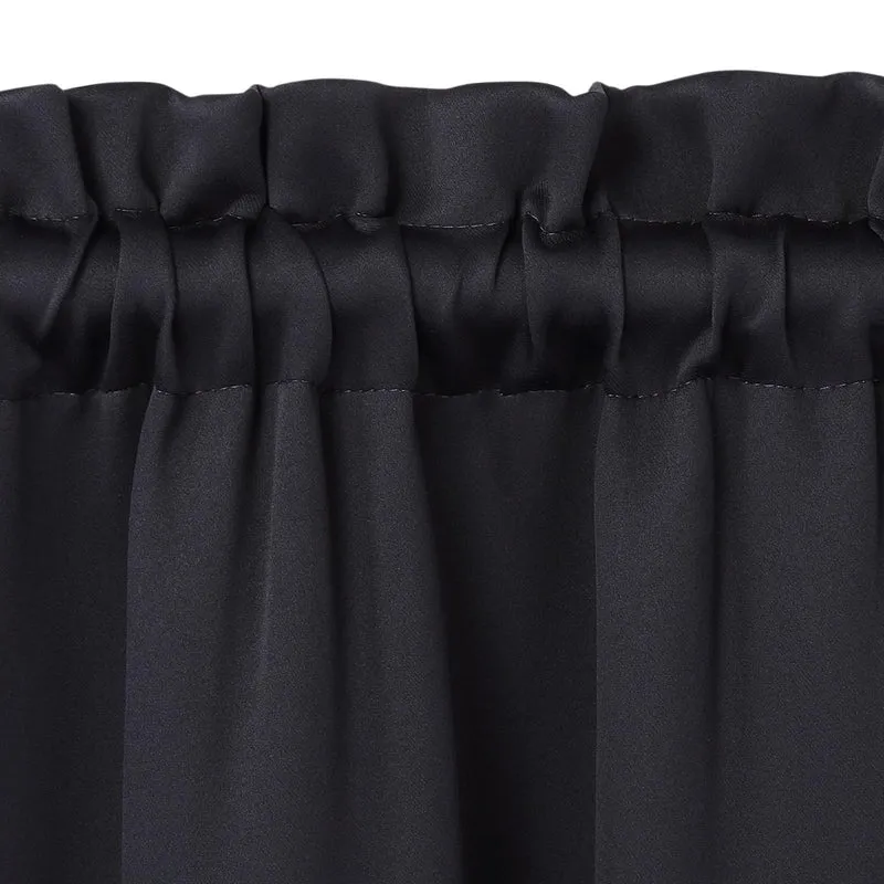Garvee Tende Oscuranti 2 Pezzi Corte per Finestre Piccole, Tessuto Resistente, Blocco Luce Forte, Ideali per Cucina e Bagno, Nero