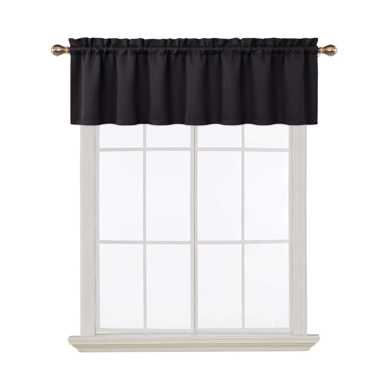 Garvee Tende Oscuranti 2 Pezzi per Finestre Piccole, Blocca Luce 70%, Tessuto Resistente, Tasca per Bastone, Cucina e Bagno, Bianco