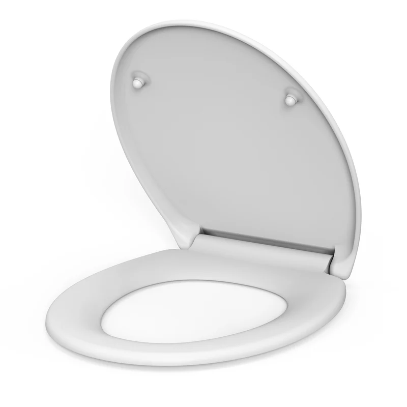 Garvee Copriwater Bianco con Chiusura Morbida Automatica e Funzione Quick-Release per Bagno, Urea-Duroplast, Forma O, Antibatterico, Resistente fino a 150 kg