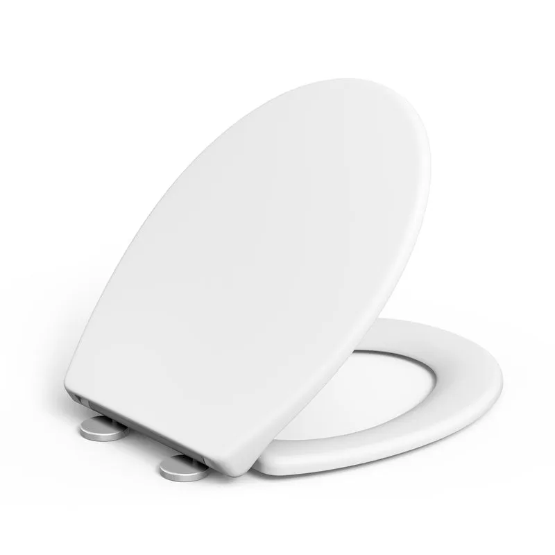 Garvee Copriwater Bianco con Chiusura Morbida Automatica e Funzione Quick-Release per Bagno, Urea-Duroplast, Forma O, Antibatterico, Resistente fino a 150 kg