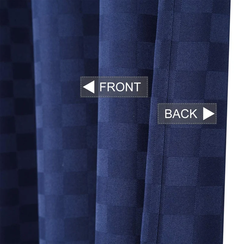Tenda Doccia Garvee Stile Hotel Blu Navy 190GSM Pesante e Impermeabile Microfibra-Poliéster 180x200 cm per Vasca e Doccia